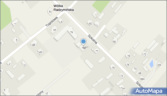 Wólka Radzymińska, Szkolna, 79B, mapa Wólka Radzymińska