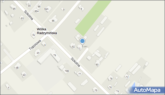 Wólka Radzymińska, Szkolna, 80A, mapa Wólka Radzymińska