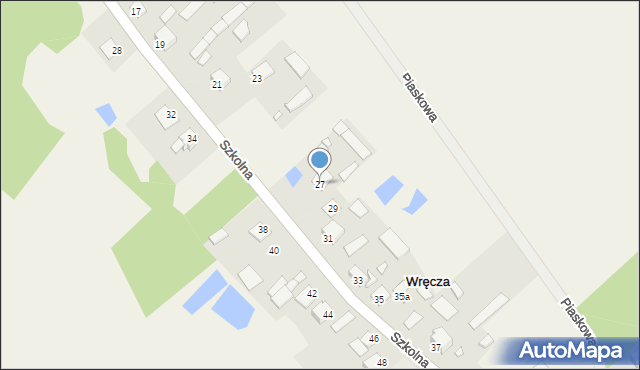 Wręcza, Szkolna, 27, mapa Wręcza