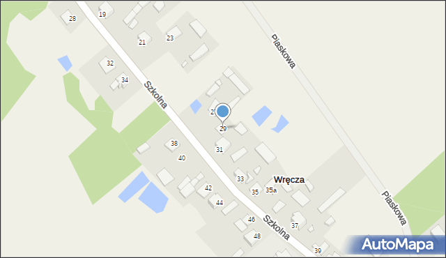 Wręcza, Szkolna, 29, mapa Wręcza