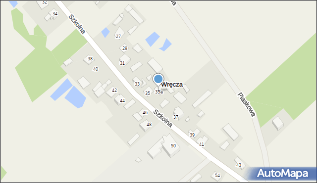 Wręcza, Szkolna, 35a, mapa Wręcza