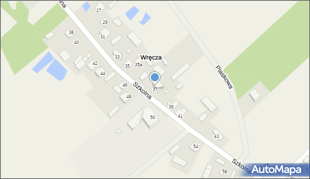 Wręcza, Szkolna, 37, mapa Wręcza