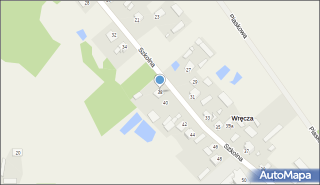 Wręcza, Szkolna, 38, mapa Wręcza