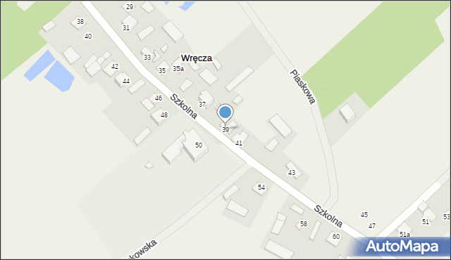 Wręcza, Szkolna, 39, mapa Wręcza