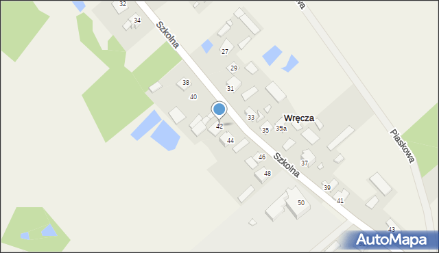 Wręcza, Szkolna, 42, mapa Wręcza