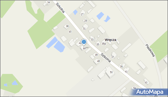 Wręcza, Szkolna, 44, mapa Wręcza