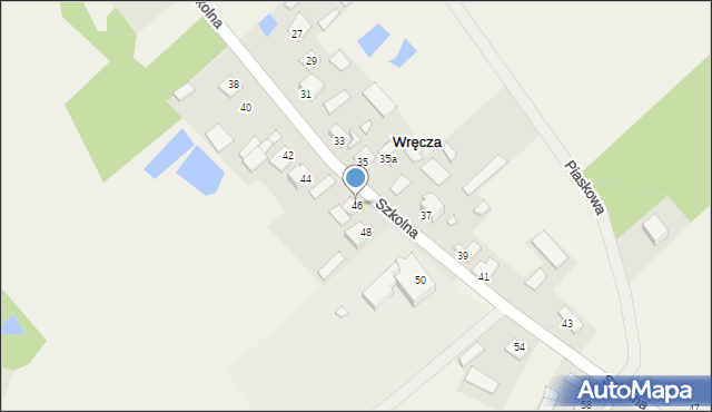 Wręcza, Szkolna, 46, mapa Wręcza