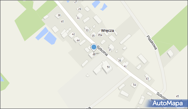 Wręcza, Szkolna, 48, mapa Wręcza