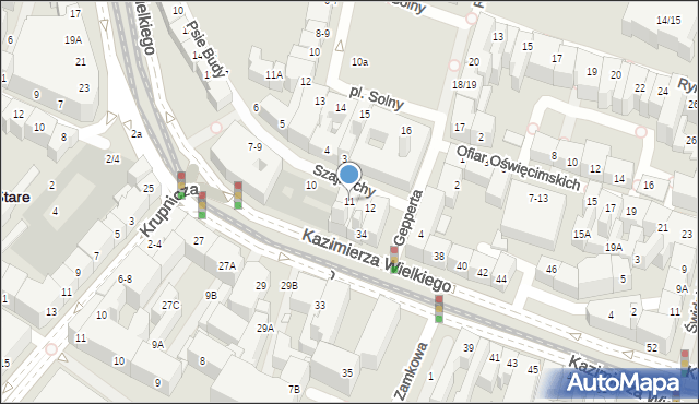 Wrocław, Szajnochy Karola, 11, mapa Wrocławia