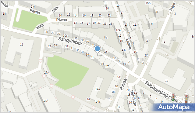 Wrocław, Szczytnicka, 41-43, mapa Wrocławia