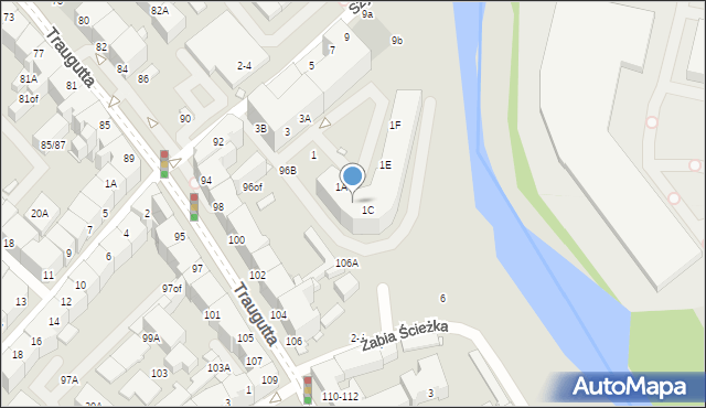 Wrocław, Szybka, 1B, mapa Wrocławia