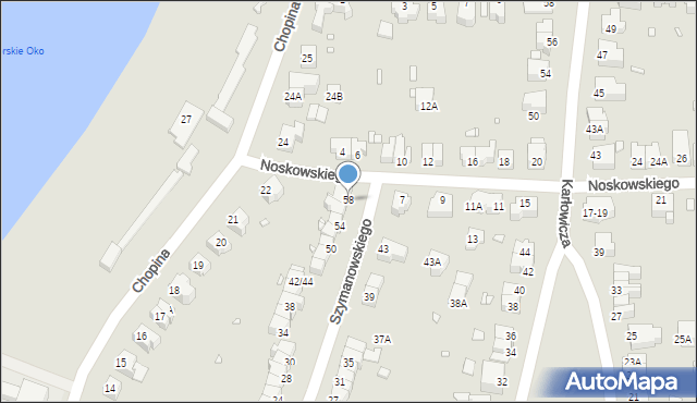 Wrocław, Szymanowskiego Karola, 58, mapa Wrocławia