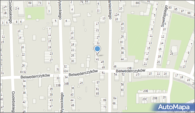 Wrocław, Szanieckiego Jana, 39, mapa Wrocławia