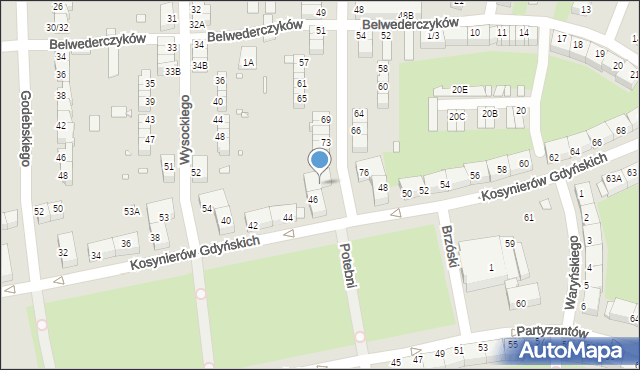 Wrocław, Szanieckiego Jana, 77, mapa Wrocławia