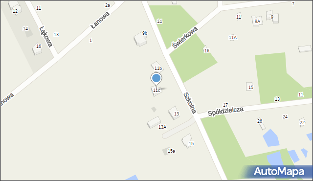 Wrząca, Szkolna, 11c, mapa Wrząca