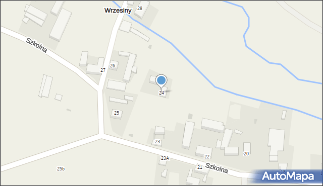 Wrzesiny, Szkolna, 24, mapa Wrzesiny