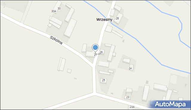 Wrzesiny, Szkolna, 27, mapa Wrzesiny