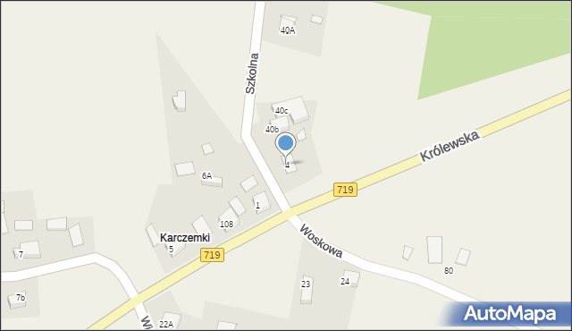 Wygoda, Szkolna, 4, mapa Wygoda