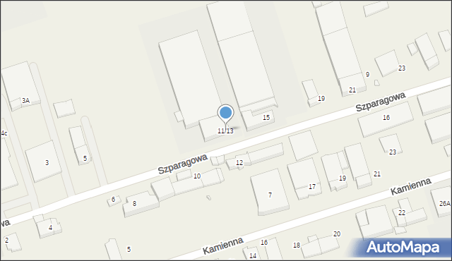 Wysogotowo, Szparagowa, 11/13, mapa Wysogotowo