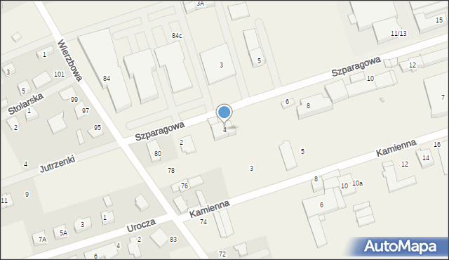 Wysogotowo, Szparagowa, 4, mapa Wysogotowo