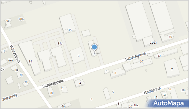 Wysogotowo, Szparagowa, 5, mapa Wysogotowo