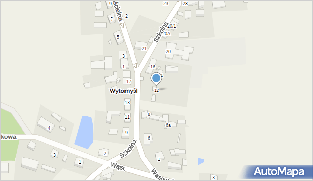 Wytomyśl, Szkolna, 12, mapa Wytomyśl