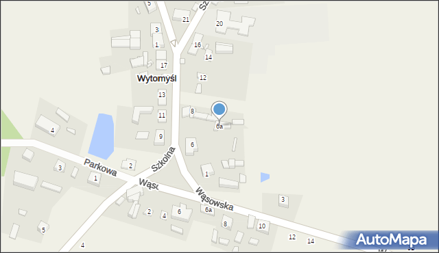 Wytomyśl, Szkolna, 6a, mapa Wytomyśl