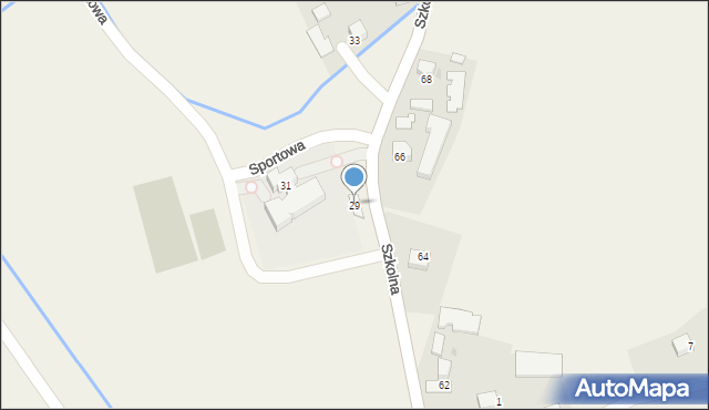 Zabawa, Szkolna, 29, mapa Zabawa