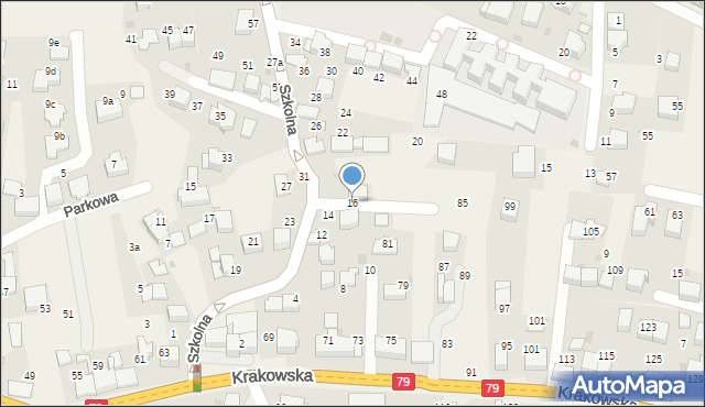 Zabierzów, Szkolna, 16, mapa Zabierzów