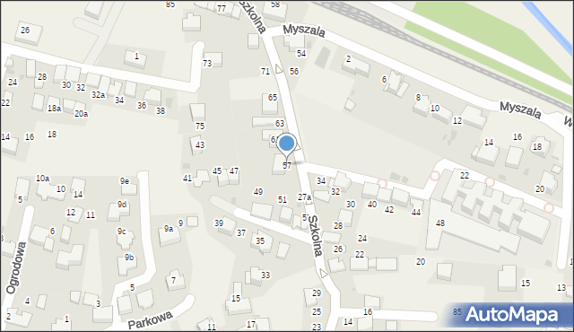 Zabierzów, Szkolna, 57, mapa Zabierzów