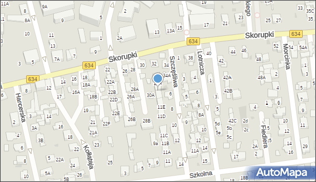 Ząbki, Szkolna, 11G, mapa Ząbki