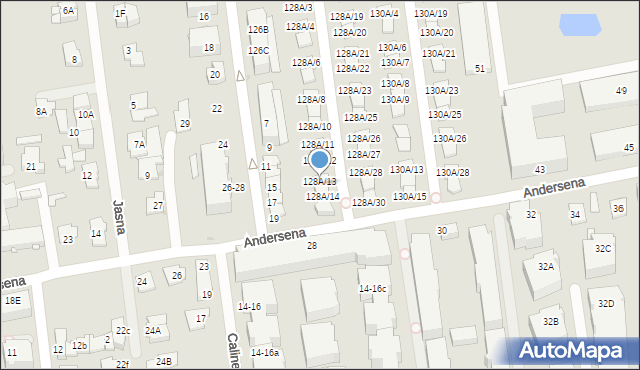 Ząbki, Szwoleżerów, 128A/13, mapa Ząbki