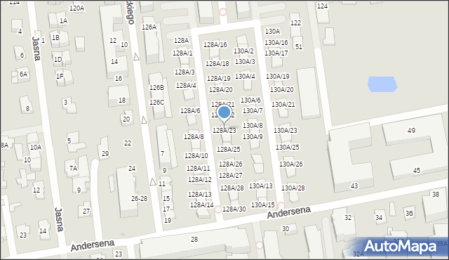 Ząbki, Szwoleżerów, 128A/23, mapa Ząbki