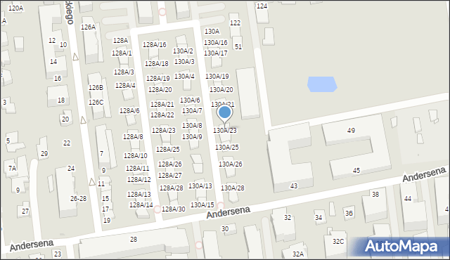 Ząbki, Szwoleżerów, 130A/23, mapa Ząbki