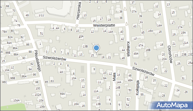 Ząbki, Szwoleżerów, 17, mapa Ząbki