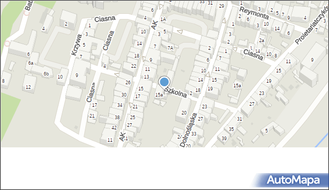 Ząbkowice Śląskie, Szkolna, 1, mapa Ząbkowice Śląskie