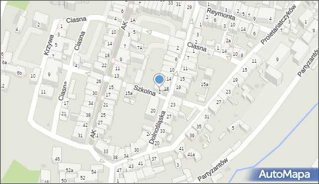 Ząbkowice Śląskie, Szkolna, 2, mapa Ząbkowice Śląskie