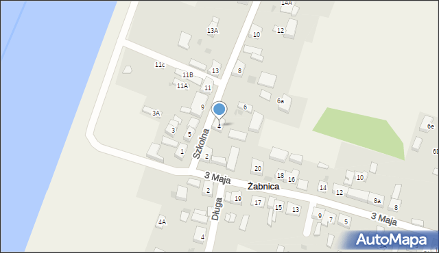 Żabnica, Szkolna, 4, mapa Żabnica