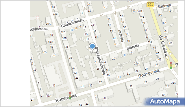 Zabrze, Szczepaniakowej Stefanii, 21A, mapa Zabrza