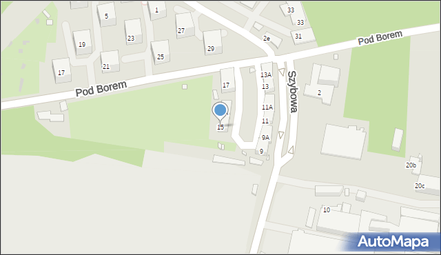 Zabrze, Szybowa, 15, mapa Zabrza