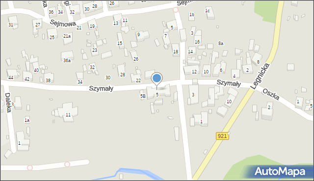 Zabrze, Szymały Jana, 5a, mapa Zabrza