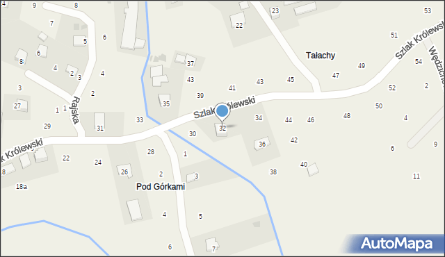 Zagacie, Szlak Królewski, 32, mapa Zagacie