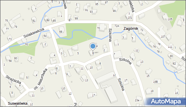 Zagórnik, Szkolna, 6, mapa Zagórnik