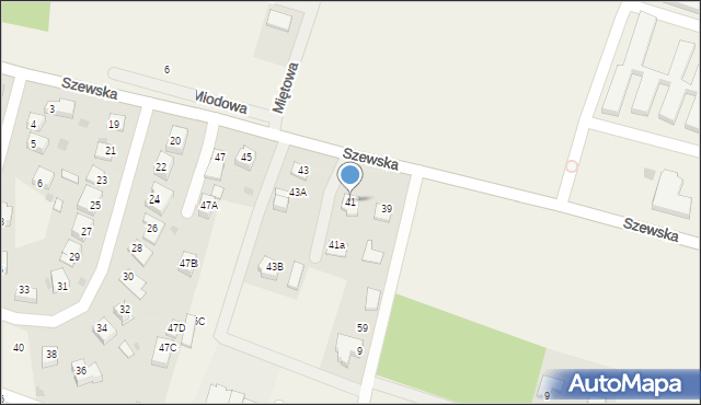 Zagrody, Szewska, 41, mapa Zagrody