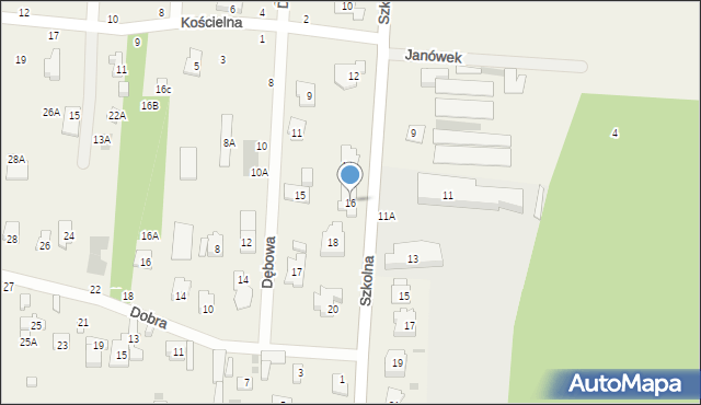 Zakręt, Szkolna, 16, mapa Zakręt