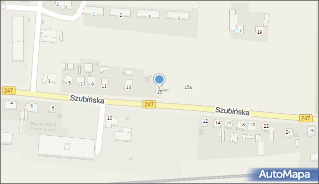 Zalesie, Szubińska, 15, mapa Zalesie