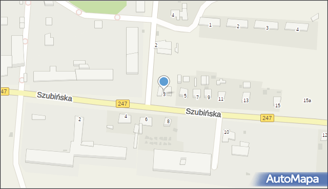 Zalesie, Szubińska, 3, mapa Zalesie