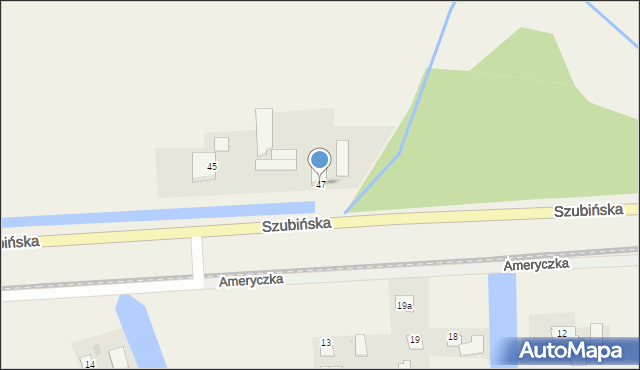 Zalesie, Szubińska, 47, mapa Zalesie