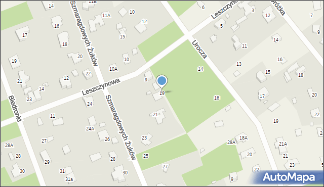 Zalesie Górne, Szmaragdowych Żuków, 19, mapa Zalesie Górne