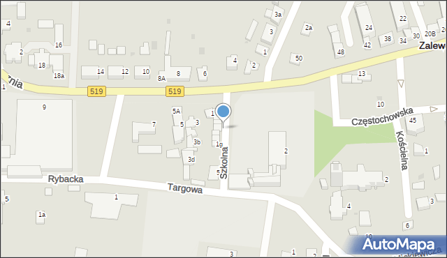 Zalewo, Szkolna, 9, mapa Zalewo